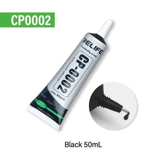 RELIFE CP-0002 Black Glue For Phone Frame / Display / Back Cover Repair 50ml