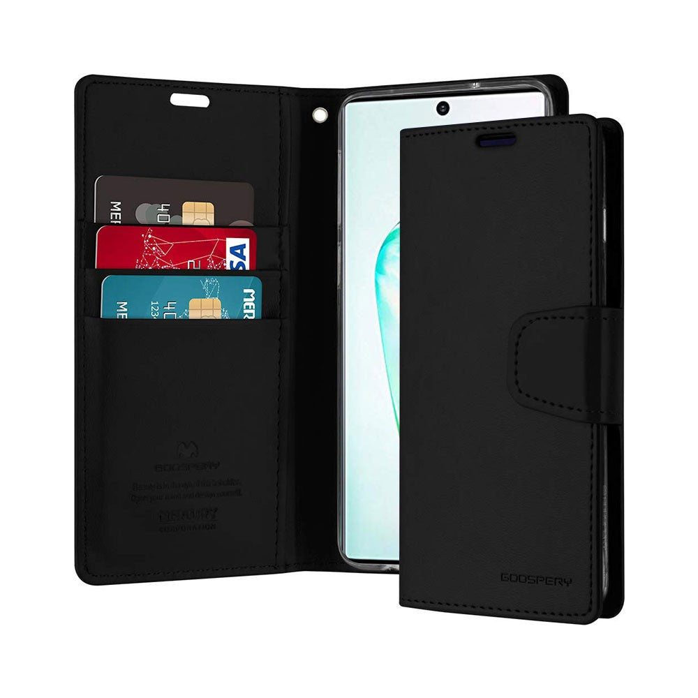 Mercury Sonata Diary Cover Case for Samsung Galaxy BLACK Note 10