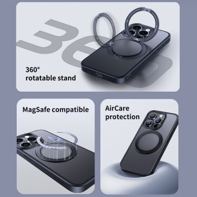 Baseus CyberLoop Series Magnetic Phone Case for iPhone 15 Pro Max - Frosted Black