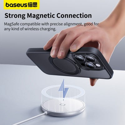 Baseus CyberLoop Series Magnetic Phone Case for iPhone 15 Pro Max - Frosted Black