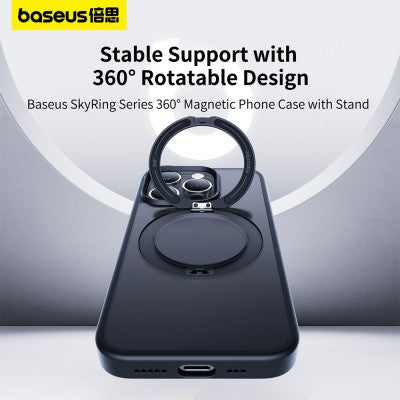 Baseus CyberLoop Series Magnetic Phone Case for iPhone 15 Pro Max - Frosted Black