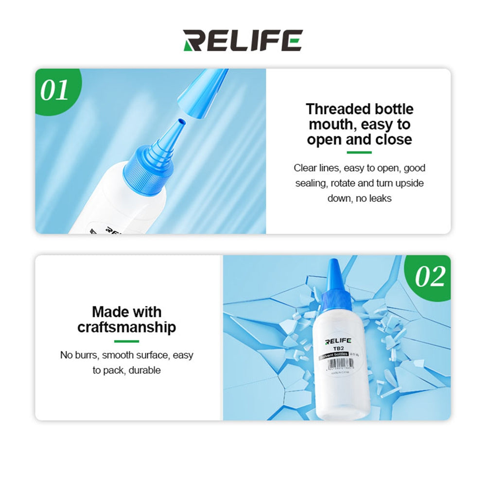 RELIFE TB2 Needle Tube Type Anti-static Solvent Bottle