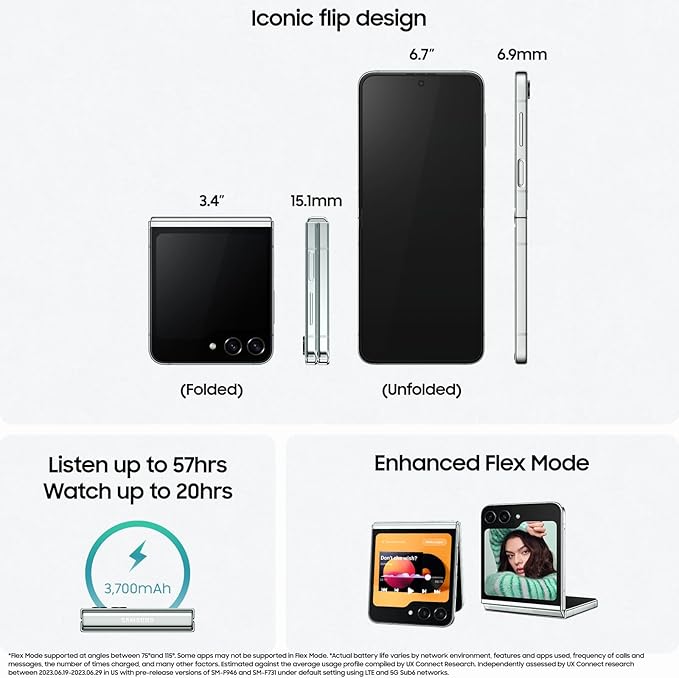 Samsung Galaxy Z Flip5 (256GB, Cream) – Refurbished