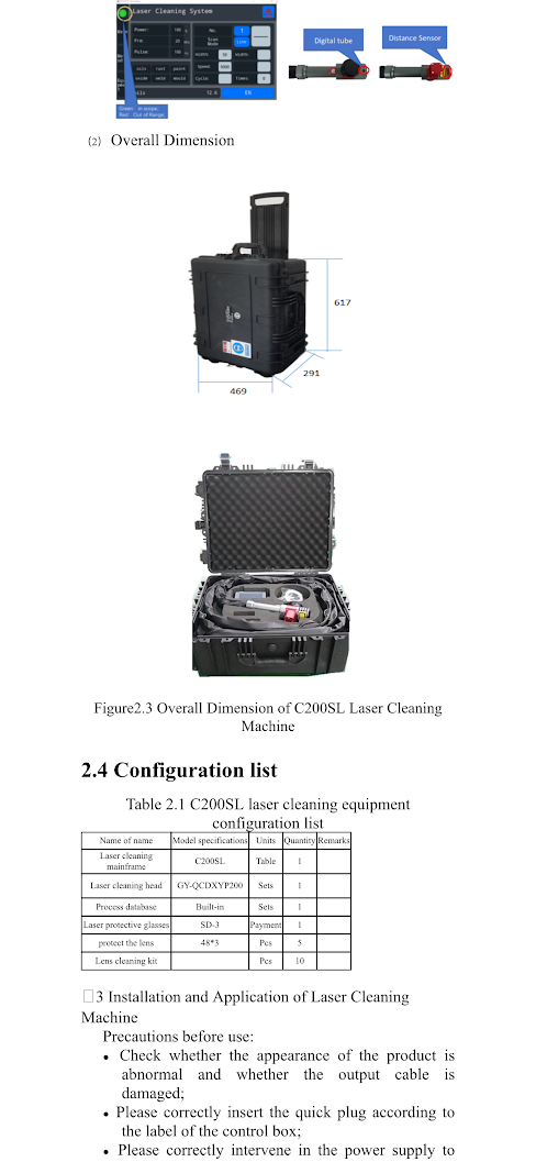 200W JPT Pulse Fiber Laser Rust Paint Soot Cleaning Machine – Portable, Mobile, Air-Cooled – Ex Demo 240V 10amp