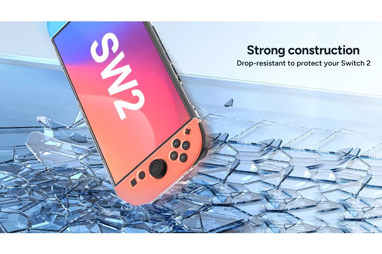 Protection Kit for Nintendo Switch 2 JoyCon's – Tempered Glass Screen Protector & Clear Case