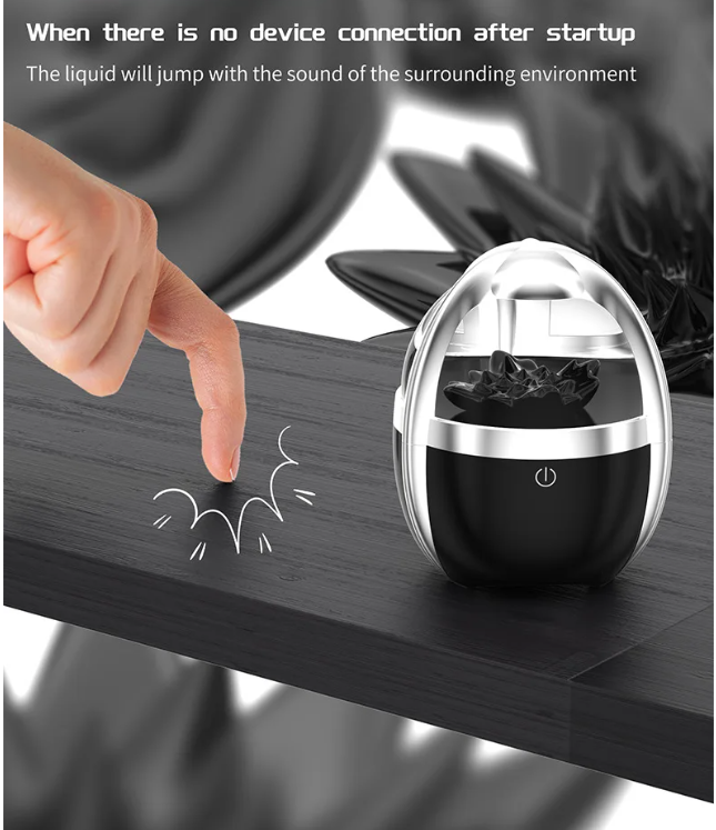 Dancing Ferrofluid Speaker | Venom Black Magnetic Fluid Sound Visualizer | Wireless Whale Drop Desk Toy