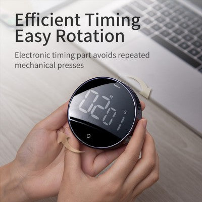 Baseus Heyo Rotation Countdown Timer – Black – Brand New
