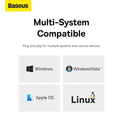 Baseus Flite Series 4-Port USB-A to USB 3.0 Hub Docking Station – New