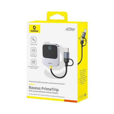 Baseus SafeJourney Series Wireless CarPlay Adapter – Space Grey – Brand New