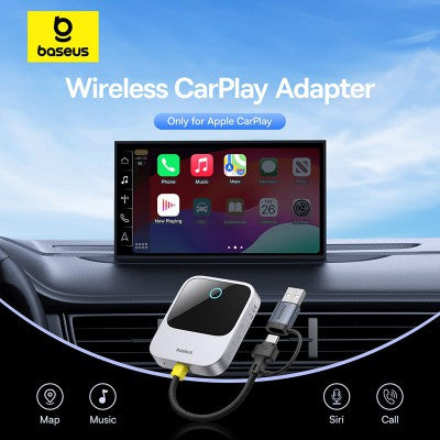 Baseus SafeJourney Series Wireless CarPlay Adapter – Space Grey – Brand New