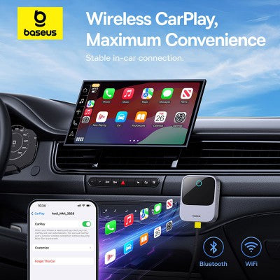 Baseus SafeJourney Series Wireless CarPlay Adapter – Space Grey – Brand New