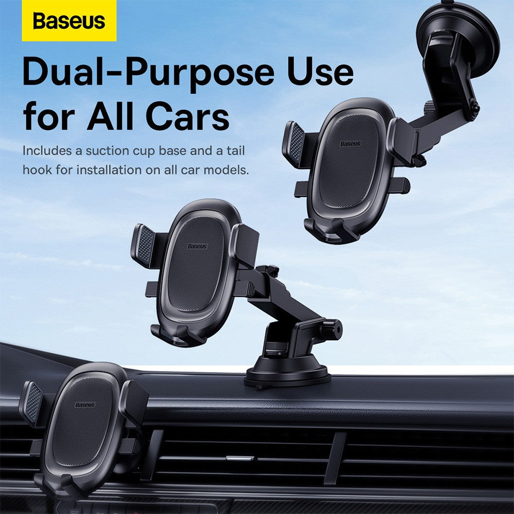 Baseus Ultra Control Pro Series Clamp-Type Car Holder Set-Cluster Black
