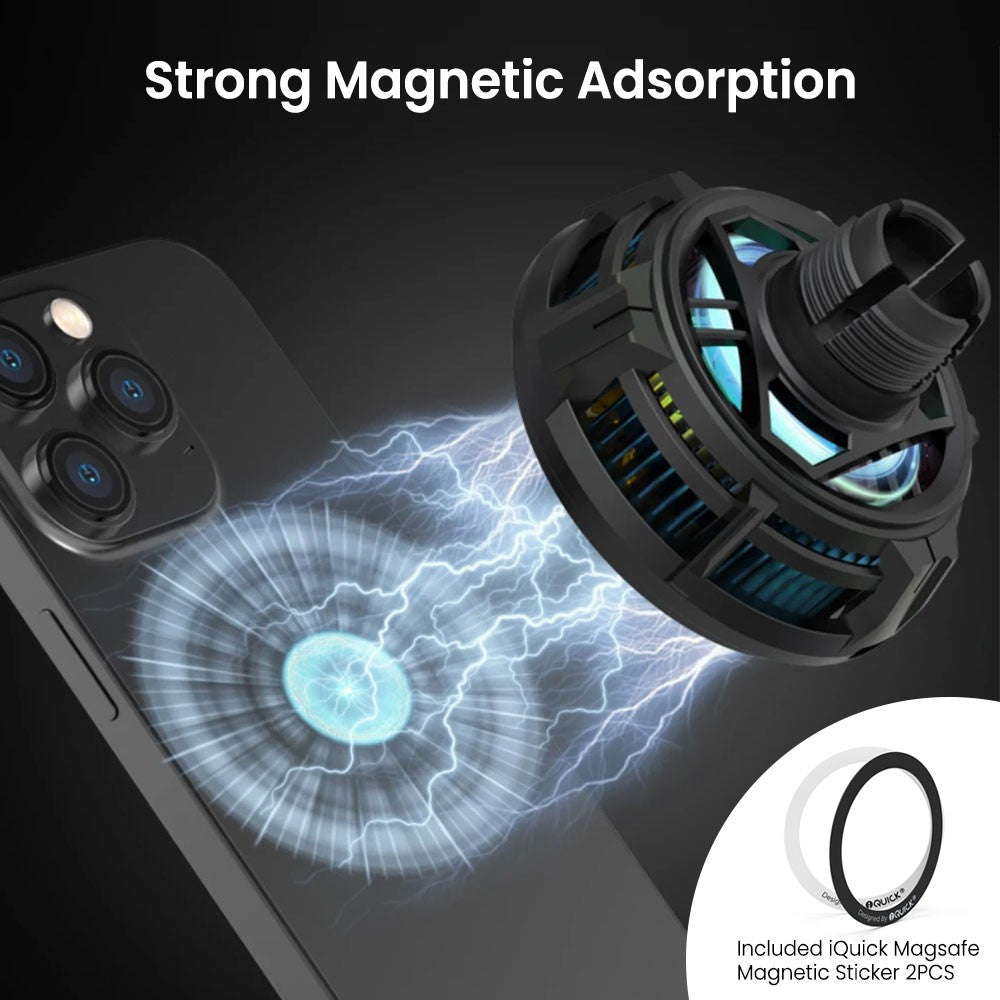 iQuick Magnetic Car Mount Charger with Cooling Semiconductor Radiator IC9 COOLGEAR 15W (IQUICK-C9)-Black