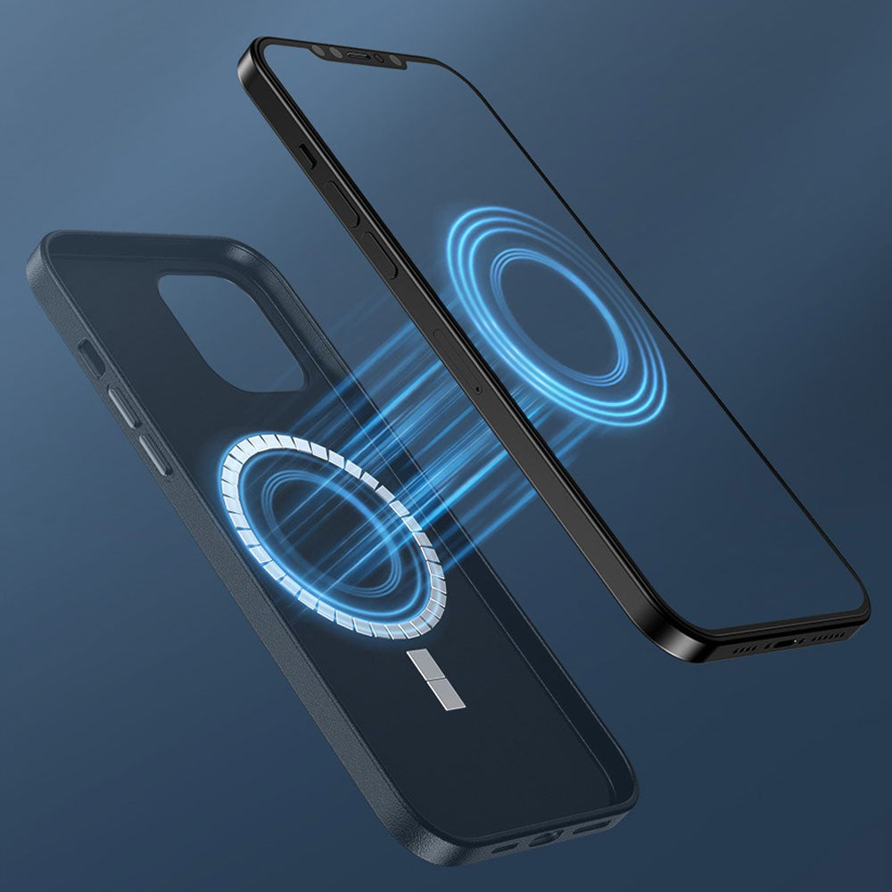 Baseus Fauxther Series Magnetic Phone Case for iPhone 14 Pro Max-Cluster Black