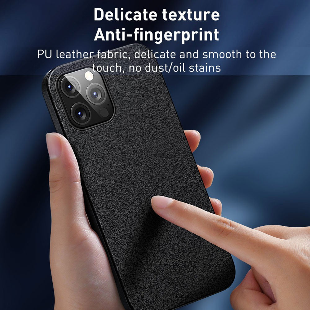 Baseus Fauxther Series Magnetic Phone Case for iPhone 14 Pro Max-Cluster Black