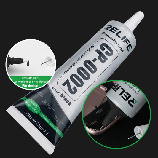 RELIFE CP-0002 Black Glue For Phone Frame / Display / Back Cover Repair 50ml
