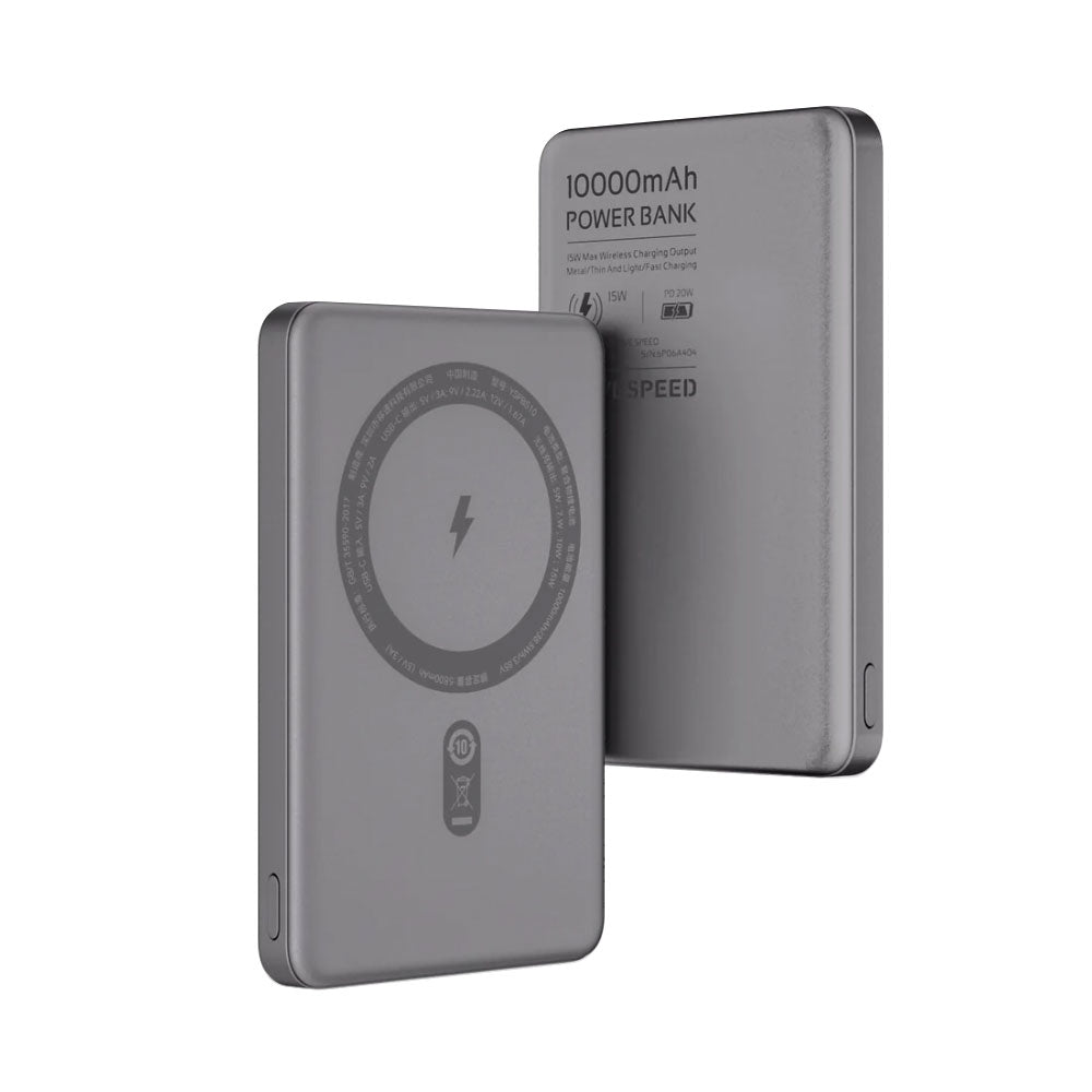 MOVE SPEED S10 titanium magnetic power bank 10000mAh in grey