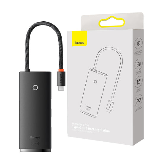 Baseus Lite Series 5-Port Type-C Hub Black