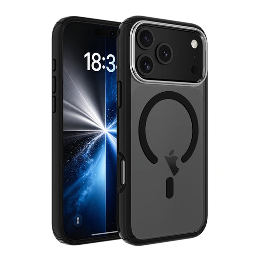iPhone 17 Pro Dual Colour Shockproof Transparent Case Cover with Magnetic Ring
