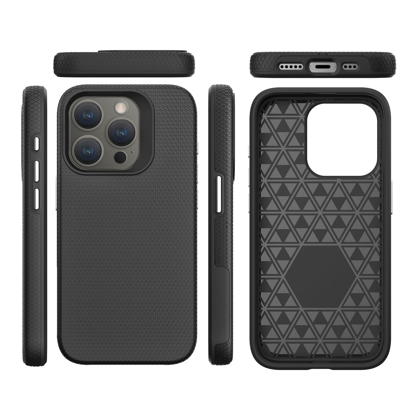 Rhinos Rugged Shockproof Case for iPhone 15 Pro Max (Black)
