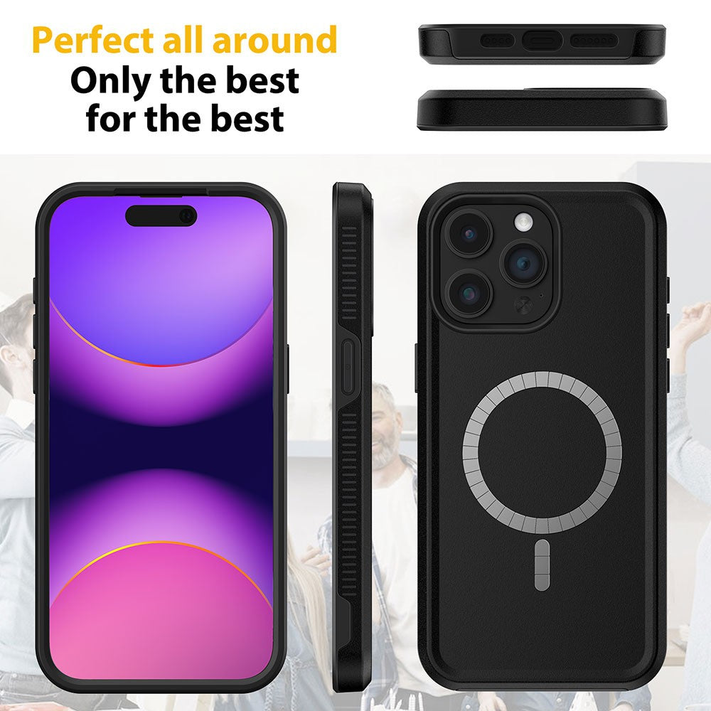 Redefine Minimalist Shockproof 2 in 1 Magsafe Cover Case for iPhone 15 Pro Max (Black)