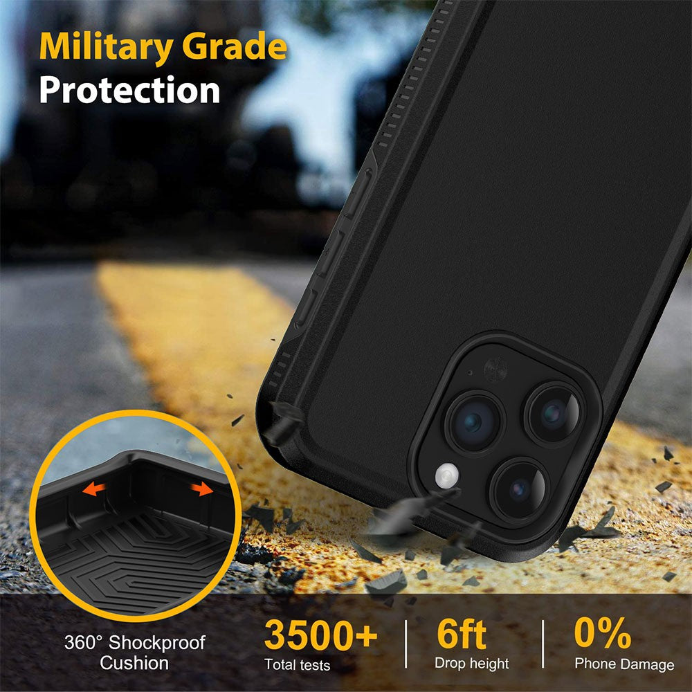 Redefine Minimalist Shockproof 2 in 1 Magsafe Cover Case for iPhone 15 Pro Max (Black)
