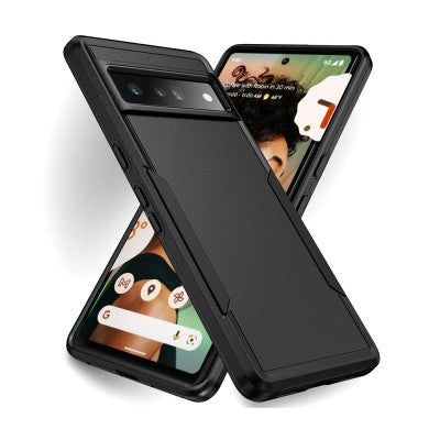 Dual Layer Shockproof Case Cover for Google Pixel 7 Pro - Black
