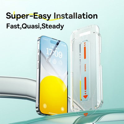 Tempered Glass Screen Protector for iPhone 15 Pro – 9H Hardness, Bubble-Free Installation