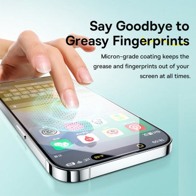 Tempered Glass Screen Protector for iPhone 15 Pro – 9H Hardness, Bubble-Free Installation