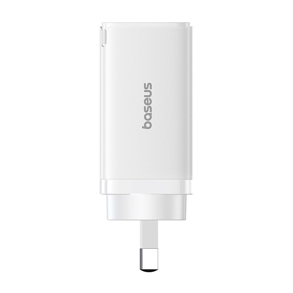 Baseus GaN5 Pro Fast Charger 65W (2xUSB-C, 1xUSB) + Type-C Cable - Moon White