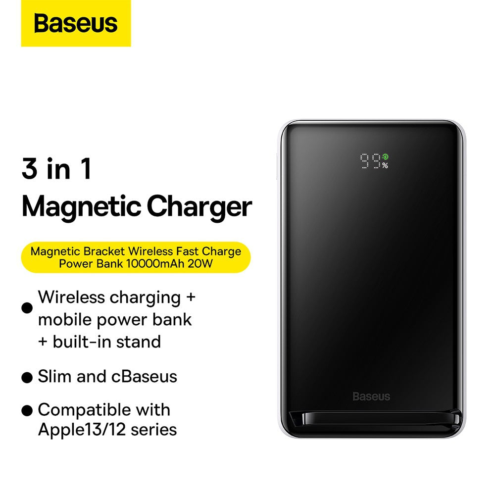 Baseus Magnetic Magsafe Bracket Wireless Fast Charge Portable Power Bank 10000mAh 20W