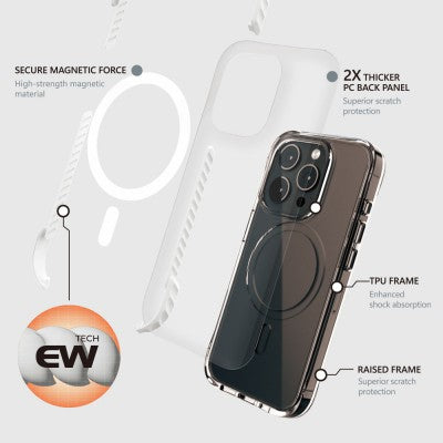 Redefine Echo Wave Ultimate Impact Protection Transparent Case for iPhone 15 Pro Max Black - New