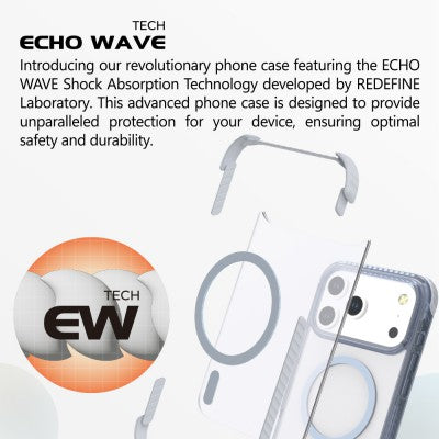 iPhone 17 Pro Max REDEFINE Echo Wave Ultimate Impact Protection Transparent Case Cover