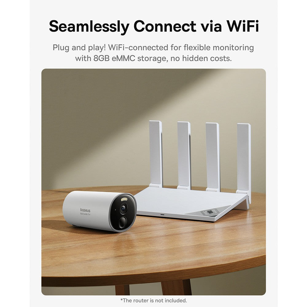 Baseus Security Surveillance B1 Outdoor Camera 2K-White