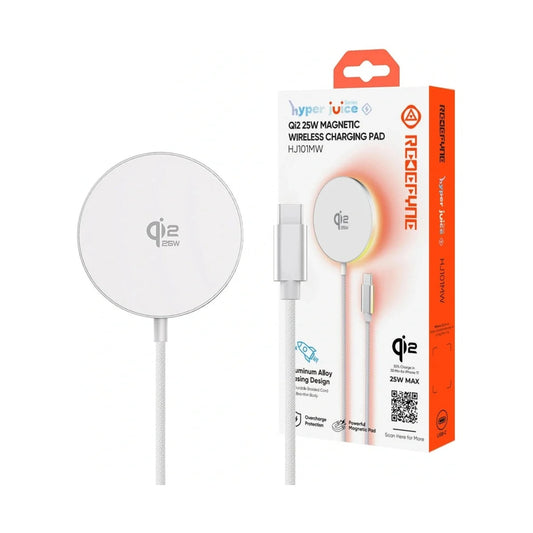REDEFYNE Qi2.2 25W Magnetic Wireless Charging Pad — Silver