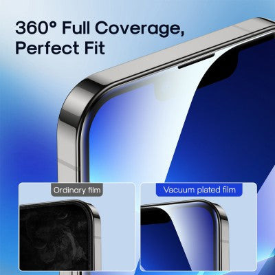 iPhone 15 Pro Max Kinglas 2.5D Full Coverage Silk Printing Black Edge Tempered Glass Screen Protector