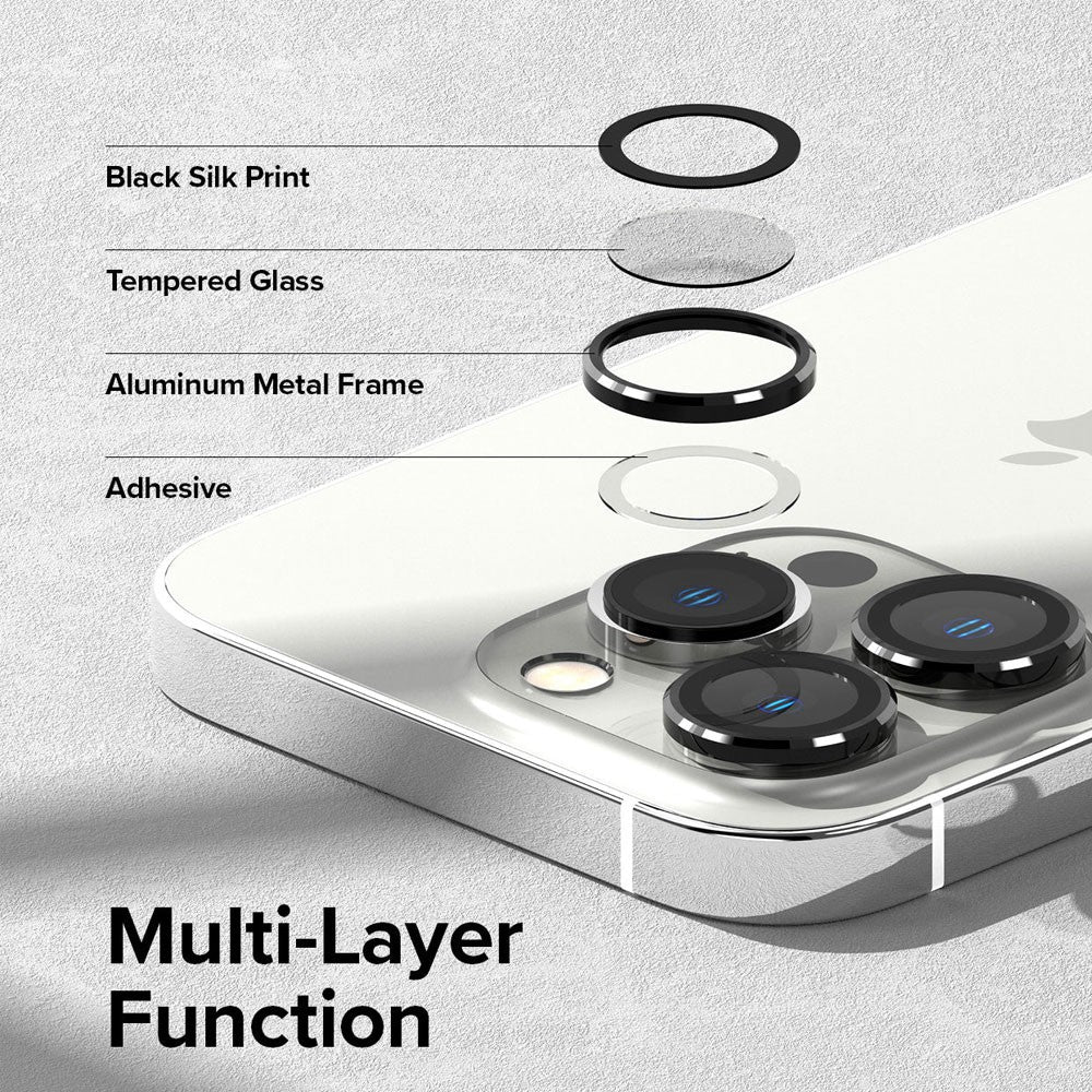 Kinglas Camera Lens Protector for iPhone 15 Pro / 15 Pro Max (Set of 3) Black - New