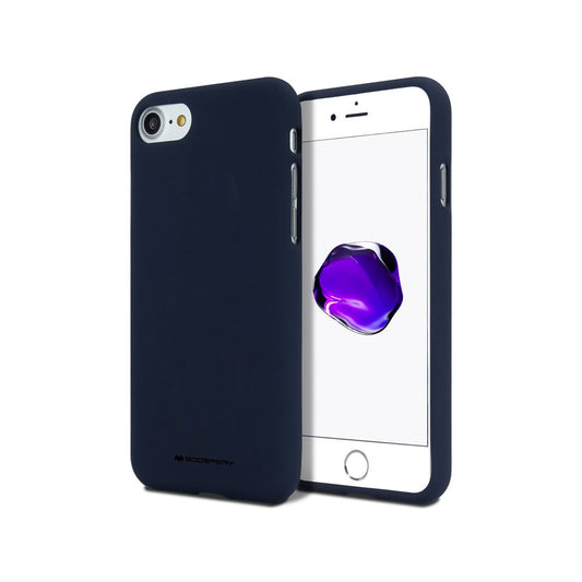 Mercury Soft Feeling Jelly Cover Case for iPhone 7 / 8 / SE (2020) / SE (2022) Midnight Blue