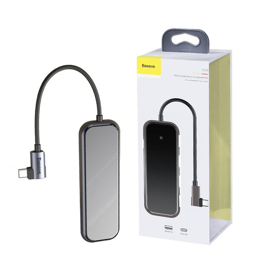 Baseus Multi-functional HUB (Type-C to 4 x USB3.0 + PD)-Grey
