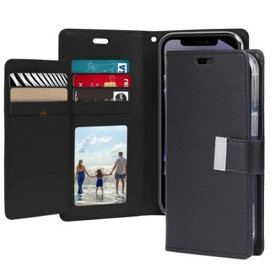 Mercury Rich Diary Case for iPhone 15 Pro (Black)