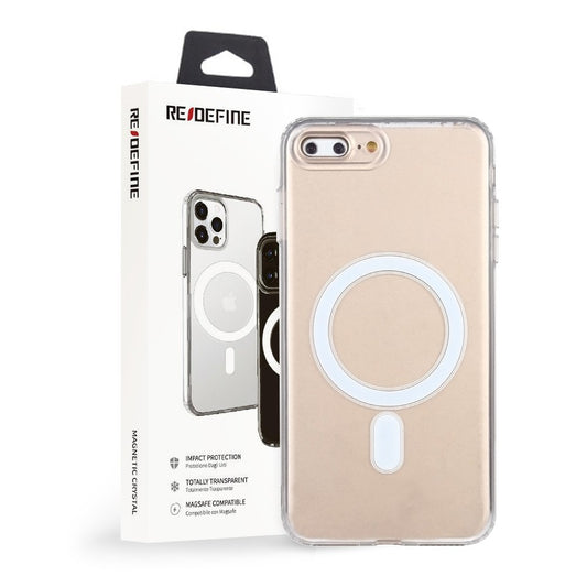Clear Hybrid Case Cover with Magnetic Ring for iPhone 7 Plus / 8 Plus