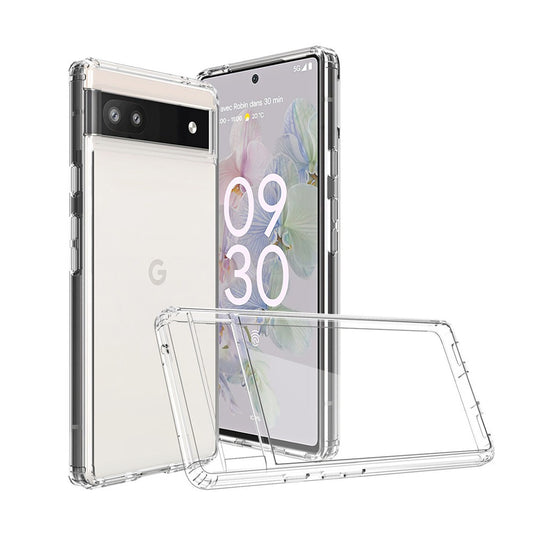 High Quality Acrylic + TPU Hybrid Transparent Case for Google Pixle 6a