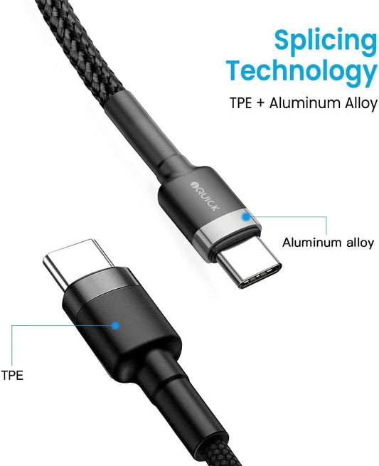 iQuick PowerWire 1 Series TPE Charging Data Cable USB to Type-C 2m (Supports Huawei 66W Super Charge)