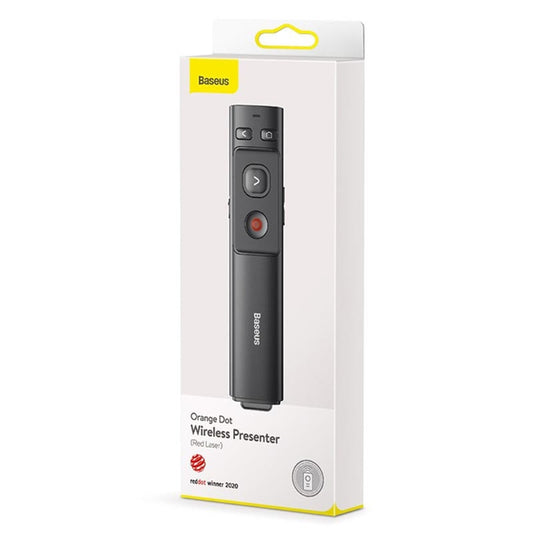 Baseus Orange Dot Wireless Presenter (Red Laser) - Grey