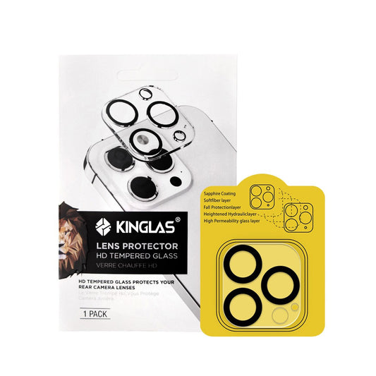 Kinglas Back Camera Lens HD Tempered Glass+Black Circle for iPhone 12 Pro