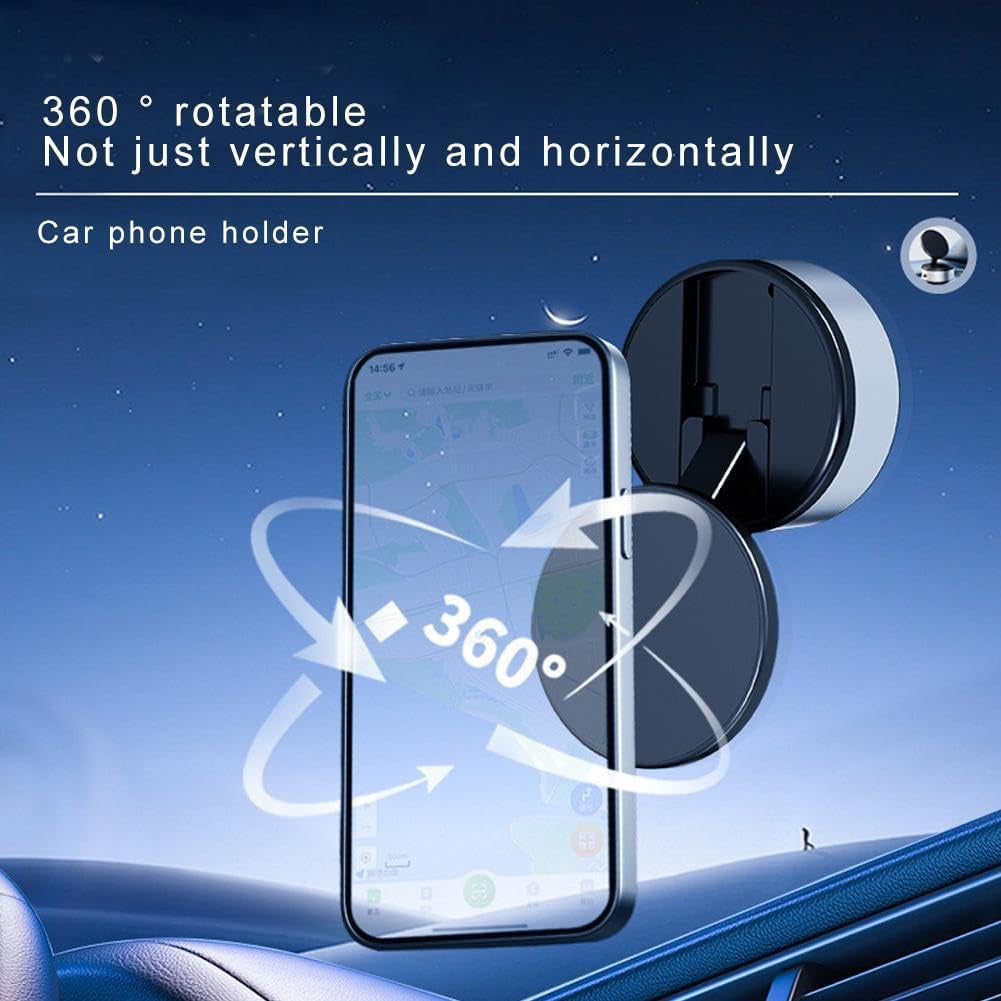 Vacuum Suction Magnetic Phone Holder X10Q – MagSafe Car Mount with Rechargeable Vacuum Pump