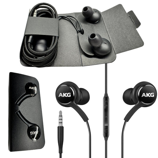 Genuine Samsung AKG 3.5mm Wired Headphones - Black (Out-of-Box)