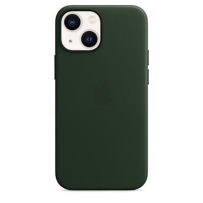 Genuine Apple Leather Case for iPhone 13 ( sequola green )