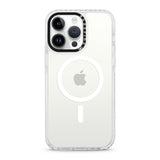 Transparent Candy Color Frame Shockproof Magsafe Case for iPhone 13 Pro Max (White)