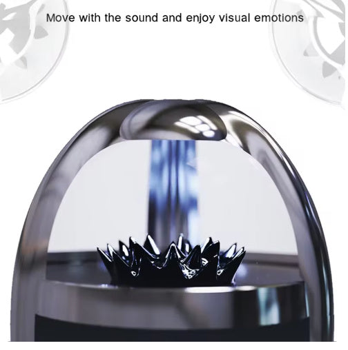 Dancing Ferrofluid Speaker | Venom Black Magnetic Fluid Sound Visualizer | Wireless Whale Drop Desk Toy